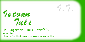 istvan tuli business card